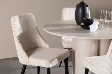 Rund matgrupp Venture Home Beige - Møbler - Borde - Spisebordssæt