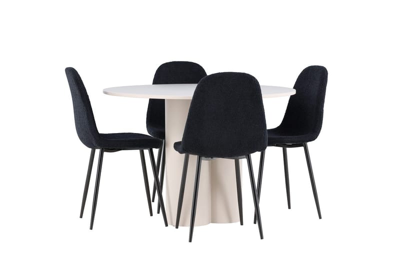 Rund matgrupp Venture Home Beige - Møbler - Borde - Spisebordssæt