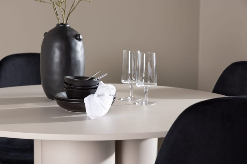 Rund matgrupp Venture Home Beige - Møbler - Borde - Spisebordssæt