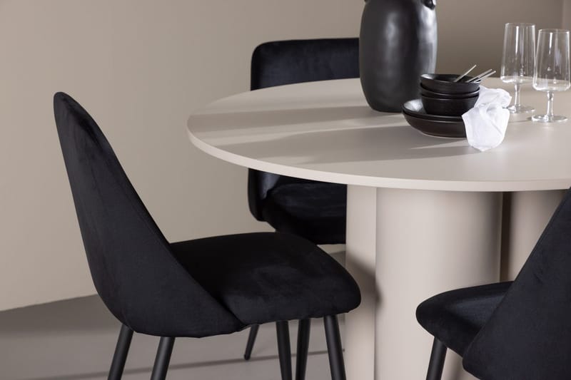 Rund matgrupp Venture Home Beige - Møbler - Borde - Spisebordssæt