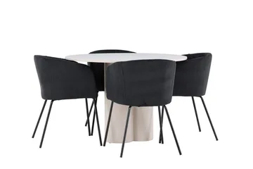 Rund matgrupp Venture Home Beige - Møbler - Borde - Spisebordssæt