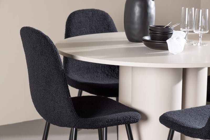 Rund matgrupp Venture Home Beige - Møbler - Borde - Spisebordssæt