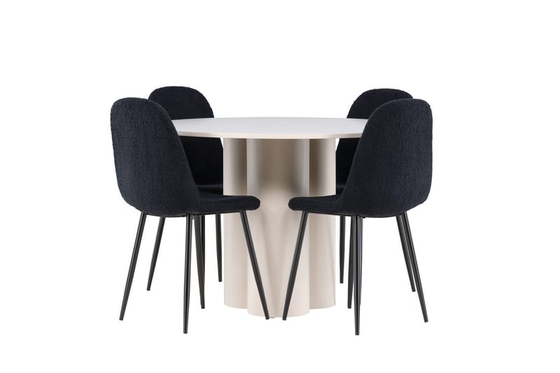 Rund matgrupp Venture Home Beige - Møbler - Borde - Spisebordssæt