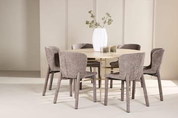 Rund matgrupp Venture Home Beige - Møbler - Borde - Spisebordssæt