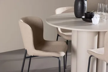 Rund matgrupp Venture Home Beige - Møbler - Borde - Spisebordssæt