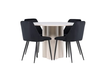 Rund matgrupp Venture Home Beige - Møbler - Borde - Spisebordssæt
