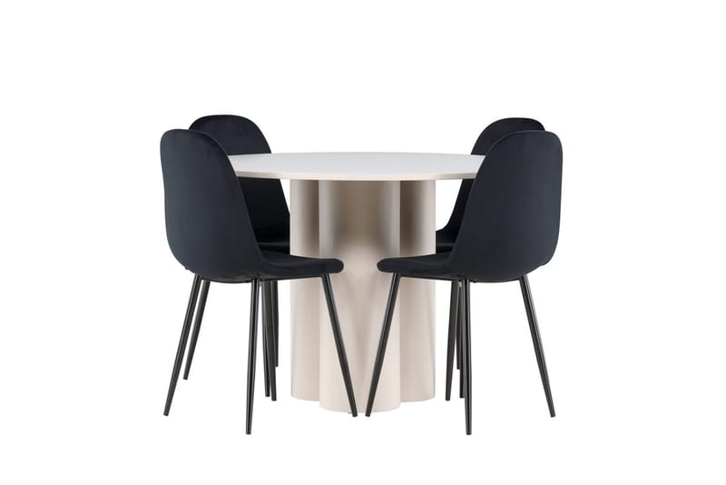Rund matgrupp Venture Home Beige - Møbler - Borde - Spisebordssæt