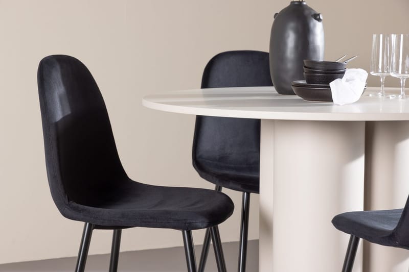 Rund matgrupp Venture Home Beige - Møbler - Borde - Spisebordssæt