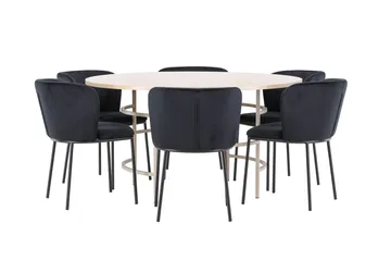 Rund matgrupp Venture Home Beige - Møbler - Borde - Spisebordssæt
