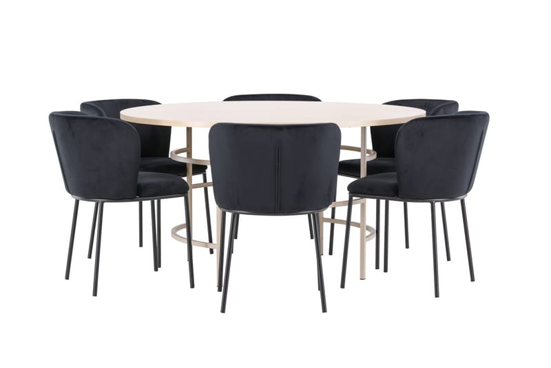 Rund matgrupp Venture Home Beige - Møbler - Borde - Spisebordssæt