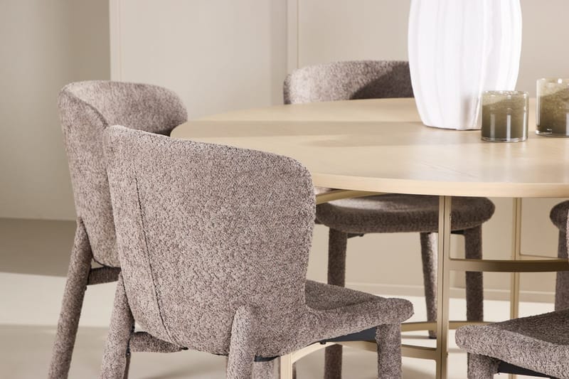 Rund matgrupp Venture Home Beige - Møbler - Borde - Spisebordssæt