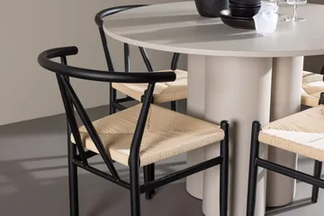 Rund matgrupp Venture Home Beige - Møbler - Borde - Spisebordssæt