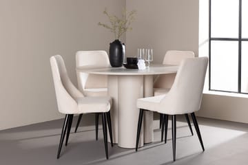 Rund matgrupp Venture Home Beige - Møbler - Borde - Spisebordssæt