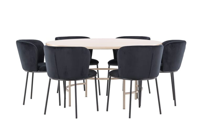 Rund matgrupp Venture Home Beige - Møbler - Borde - Spisebordssæt