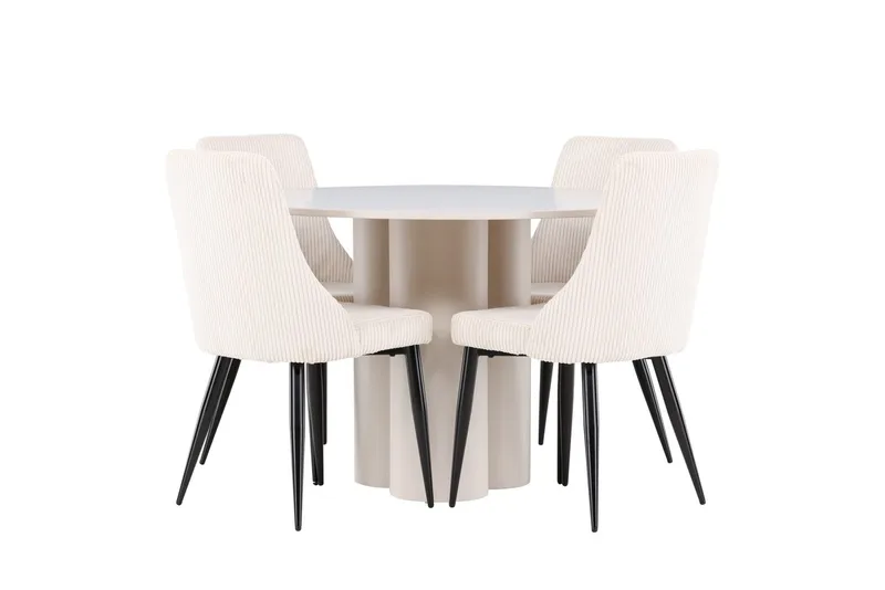 Rund matgrupp Venture Home Beige - Møbler - Borde - Spisebordssæt