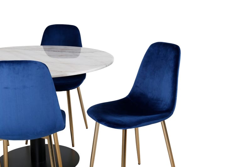 Rund matgrupp Venture Home Blå Vit 6st - Møbler - Borde - Spisebordssæt