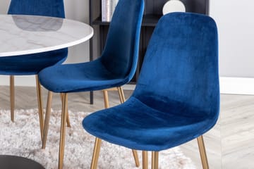 Rund matgrupp Venture Home Blå Vit 6st - Møbler - Borde - Spisebordssæt