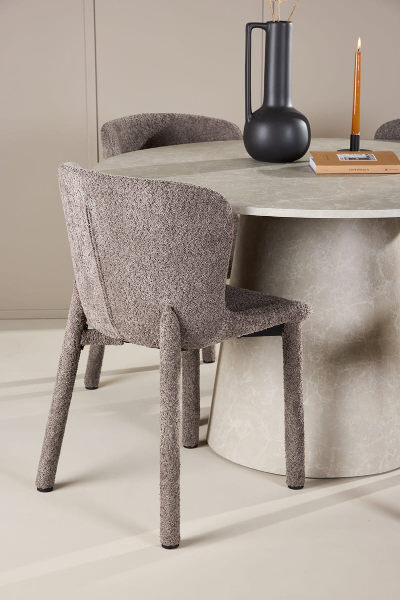 Rund matgrupp Venture Home Brun Beige 4st - Møbler - Borde - Spisebordssæt