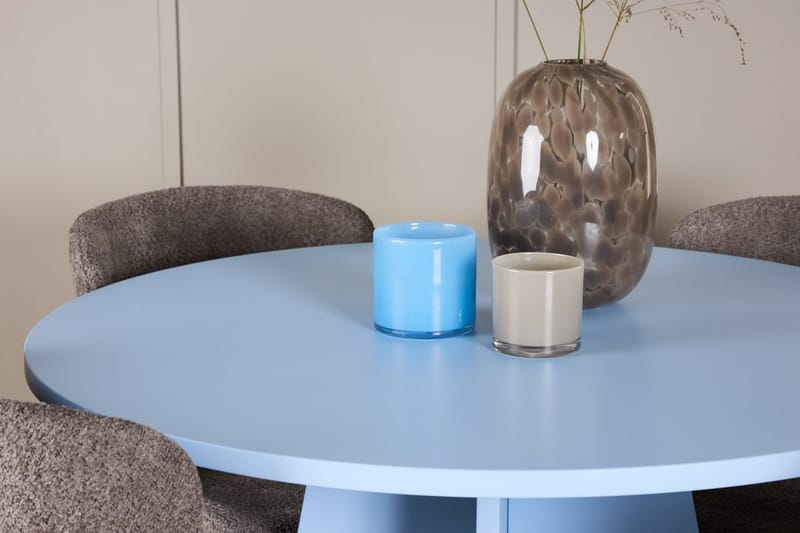 Rund matgrupp Venture Home Brun Blå 4st - Møbler - Borde - Spisebordssæt