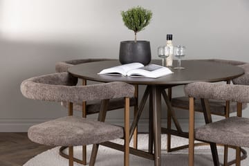 Rund matgrupp Venture Home Brun Mörkbrun 4st - Mørkebrun - Møbler - Borde - Spisebordssæt