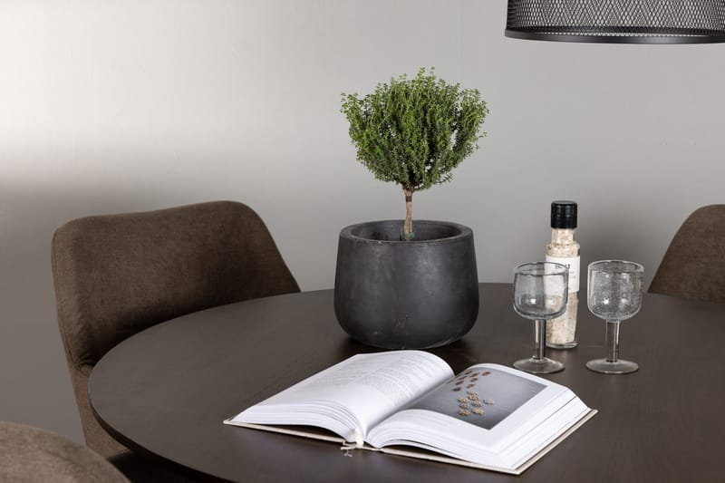 Rund matgrupp Venture Home Brun Mörkbrun 4st - Mørkebrun - Møbler - Borde - Spisebordssæt