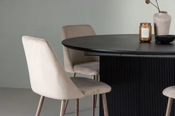 Rund matgrupp Venture Home Brun Svart 4st - Møbler - Borde - Spisebordssæt