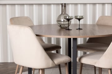 Rund matgrupp Venture Home Brun Valnöt 4st - Møbler - Borde - Spisebordssæt