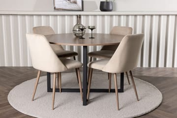 Rund matgrupp Venture Home Brun Valnöt 4st - Møbler - Borde - Spisebordssæt