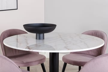 Rund matgrupp Venture Home Gammelrosa Vit 4st - Møbler - Borde - Spisebordssæt