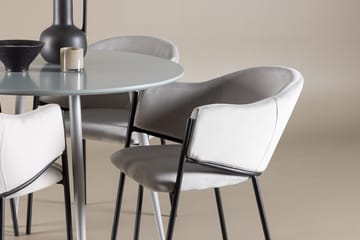 Rund matgrupp Venture Home Grå Grå 4st - Møbler - Borde - Spisebordssæt