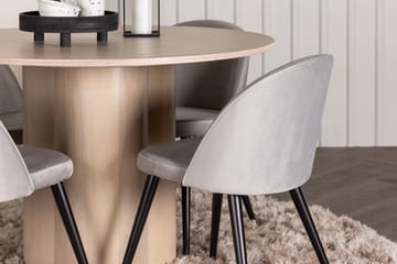 Rund matgrupp Venture Home Grå Ljust trä 4st - Møbler - Borde - Spisebordssæt