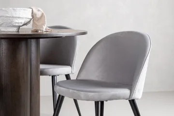 Rund matgrupp Venture Home Grå Mörkt trä 4st - Møbler - Borde - Spisebordssæt