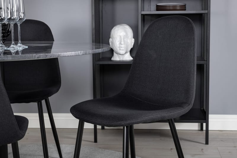 Rund matgrupp Venture Home Grå marmor - Møbler - Borde - Spisebordssæt