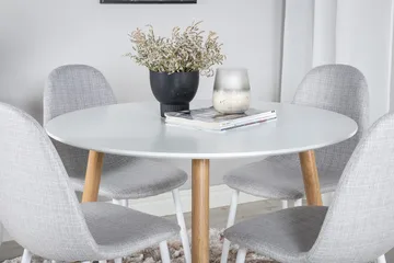 Rund matgrupp Venture Home Grå Natur 4st - Møbler - Borde - Spisebordssæt