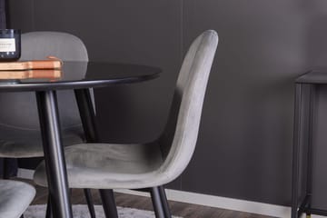Rund matgrupp Venture Home Grå Svart 4st - Møbler - Borde - Spisebordssæt