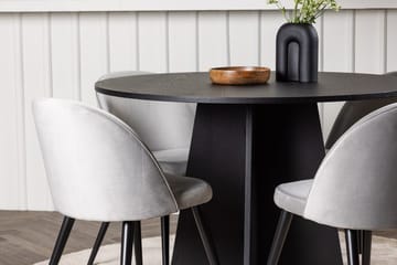 Rund matgrupp Venture Home Grå Svart 4st - Møbler - Borde - Spisebordssæt