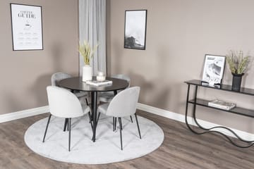 Rund matgrupp Venture Home Grå Svart 4st - Møbler - Borde - Spisebordssæt