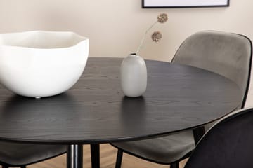Rund matgrupp Venture Home Grå Svart 4st - Møbler - Borde - Spisebordssæt