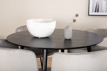 Rund matgrupp Venture Home Grå Svart 4st - Møbler - Borde - Spisebordssæt