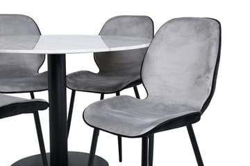 Rund matgrupp Venture Home Grå Vit 4st - Møbler - Borde - Spisebordssæt