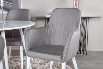 Rund matgrupp Venture Home Grå Vit 4st - Møbler - Borde - Spisebordssæt