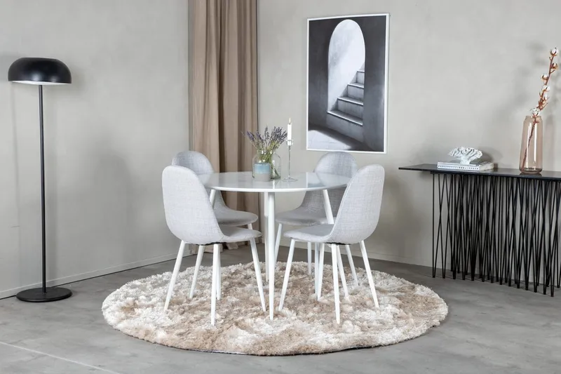 Rund matgrupp Venture Home Grå Vit 4st