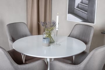 Rund matgrupp Venture Home Grå Vit 4st - Møbler - Borde - Spisebordssæt