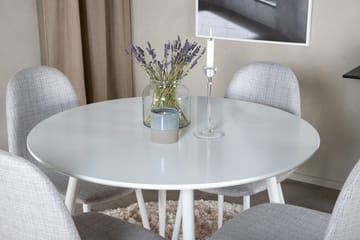 Rund matgrupp Venture Home Grå Vit 4st - Møbler - Borde - Spisebordssæt