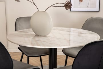 Rund matgrupp Venture Home Grå Vit 4st - Møbler - Borde - Spisebordssæt