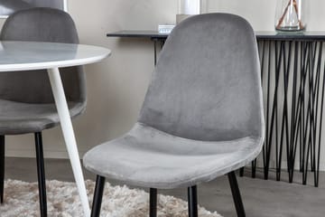 Rund matgrupp Venture Home Grå Vit 4st - Møbler - Borde - Spisebordssæt
