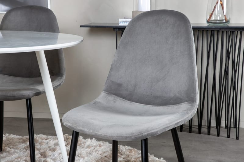 Rund matgrupp Venture Home Grå Vit 4st - Møbler - Borde - Spisebordssæt