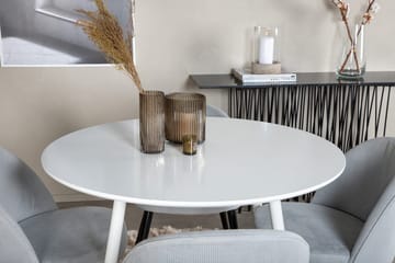 Rund matgrupp Venture Home Ljusgrå Vit 4st - Møbler - Borde - Spisebordssæt
