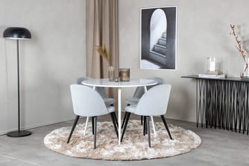 Rund matgrupp Venture Home Ljusgrå Vit 4st - Møbler - Borde - Spisebordssæt