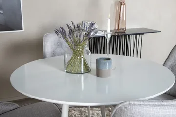 Rund matgrupp Venture Home Ljusgrå Vit 4st - Møbler - Borde - Spisebordssæt